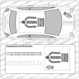 Kit Adesivi per Tetti 500 e 500 ABARTH 